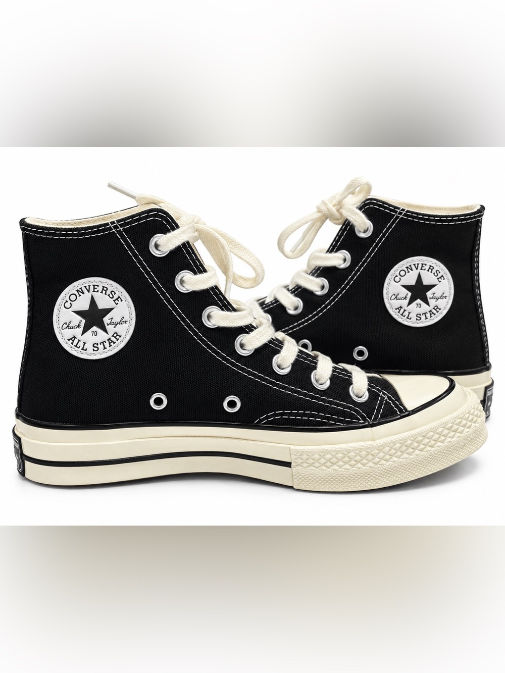 Converse Chuck 70 High Top Black Egret Vintage Sneakers Men’s 4 Women’s 6
